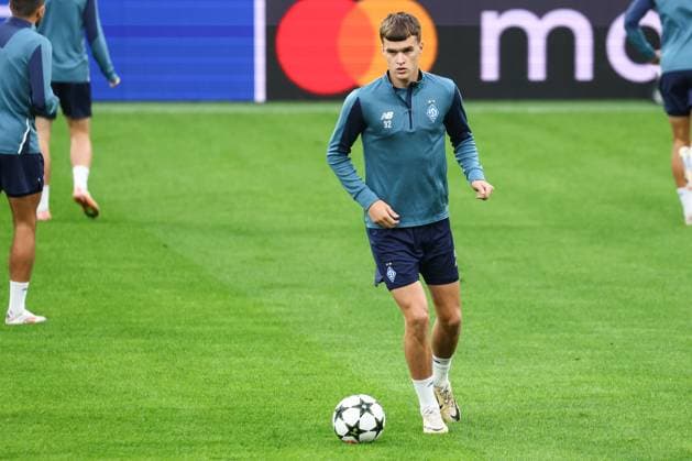 SOCCER - UEFA CL, RBS vs Kyiv SALZBURG,AUSTRIA,26.AUG.24 - SOCCER - UEFA Champions League, qualification, Red Bull Salzburg vs FC Dynamo Kyiv, preview, training Kyiv. Image shows Taras Mykhavko (Kyiv).  GEPAxpictures xDavidxGeieregger