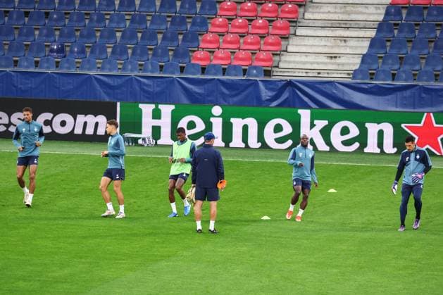 SOCCER - UEFA CL, RBS vs Kyiv SALZBURG,AUSTRIA,26.AUG.24 - SOCCER - UEFA Champions League, qualification, Red Bull Salzburg vs FC Dynamo Kyiv, preview, training Kyiv. Image shows players of Kyiv.  GEPAxpictures xDavidxGeieregger