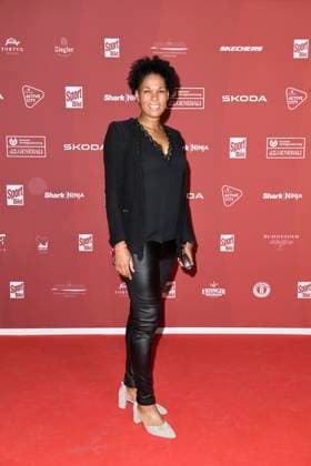 Navina Omilade (DFB-Team Europameisterin) bei der Ankunft zu der Preisverleihung des BILD-Award am 26.08.2024 in der Fischauktionshalle in Hamburg