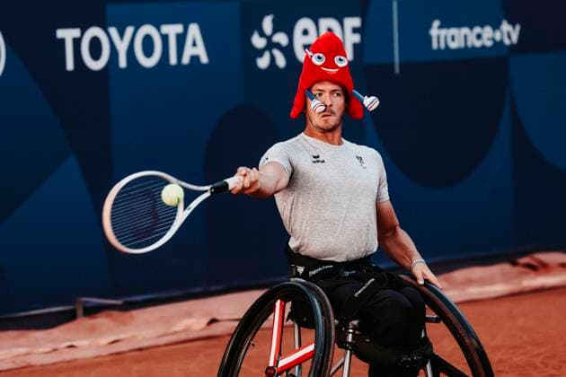 Sport Themen der Woche KW35 Sport Bilder des Tages PARALYMPICS - Paralympic Summer Games 2024 PARIS,FRANCE,27.AUG.24 - PARALYMPICS, TENNIS - Paralympic Summer Games Paris 2024, preview, training. Image shows Nico Langmann (AUT).  GEPAxpictures xPatrickxSteiner