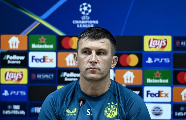Dinamo Zagreb press conference, PK, Pressekonferenz Dinamo Zagreb Head Coach Sergej Jakirovic speaks during a press conference ahead UEFA Champions league Play-offs 2nd leg match between Qarabag and Dinamo Zagreb at Tofiq Bahramov Republican Stadium in Baku, Azerbaijan on August 27, 2024.  MarkoxLukunic PIXSELL