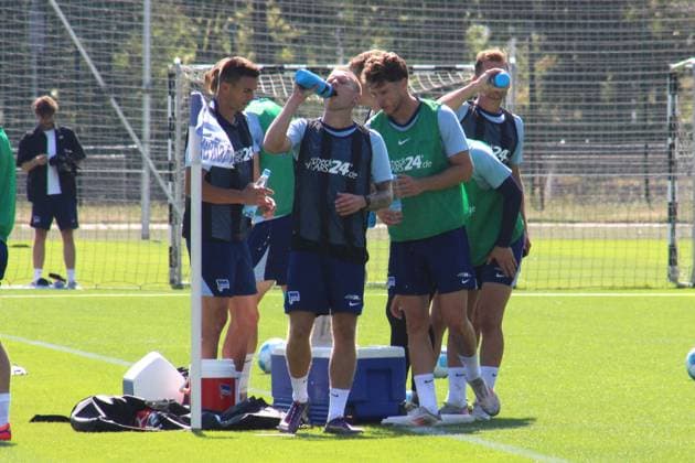 DEU, DFL, 2. FBL Hertha BSC, Training, 27.08.2024, Sportforum, Berlin, DEU, DFL, 2. FBL Hertha BSC, Training, im Bild Neuzugang, Jon Dagur Thorsteinsson (Hertha-BSC) DFL - regulations prohibit any use of Photographs as image sequences and or quasi-video Foto: Juergen Engler nordphoto GmbH