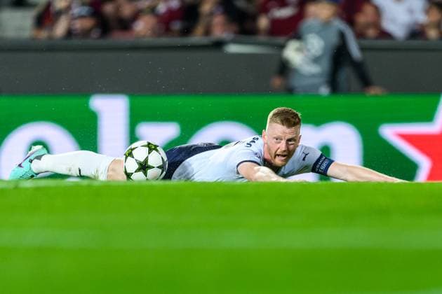 240827 Anders Christiansen of Malmö FF during the UEFA Champions League football match between Sparta Prague and Malmö FF on August 27, 2024 in Prague. Photo: Mathilda Ahlberg BILDBYRAN kod MA MA0710 fotboll football soccer fotball champions league sparta prag malmö ff bbeng bbauto Copyright: MATHILDAxAHLBERG BB240827MA076