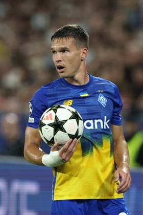 SOCCER - UEFA CL, RBS vs Kyiv SALZBURG,AUSTRIA,27.AUG.24 - SOCCER - UEFA Champions League, qualification, Red Bull Salzburg vs FC Dynamo Kyiv. Image shows Oleksandr Tymchyk (Kyiv).  GEPAxpictures xMathiasxMandl