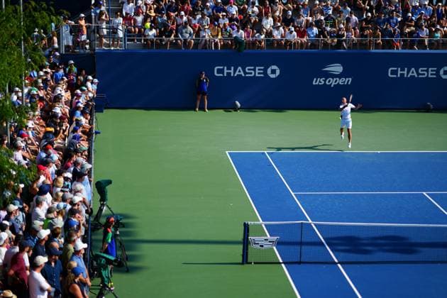 Dan Evans in first round action US Open Championships 2024, Day Two, Flushing Meadows, New York, USA - 27 Aug 2024  Copyright: xJavierxGarcia Shutterstockx 14664795az