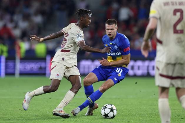 SOCCER - UEFA CL, RBS vs Kyiv SALZBURG,AUSTRIA,27.AUG.24 - SOCCER - UEFA Champions League, qualification, Red Bull Salzburg vs FC Dynamo Kyiv. Image shows Moussa Yeo (RBS).  GEPAxpictures xMathiasxMandl