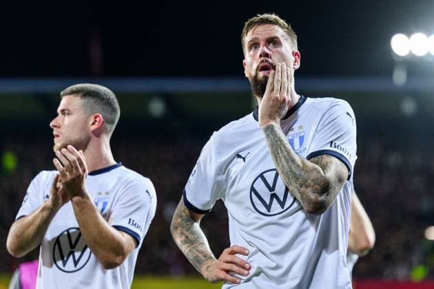 240827 Pontus Jansson of Malmö FF looks dejected during the UEFA Champions League football match between Sparta Prague and Malmö FF on August 27, 2024 in Prague. Photo: Mathilda Ahlberg BILDBYRAN kod MA MA0710 fotboll football soccer fotball champions league sparta prag malmö ff bbeng bbauto depp Copyright: MATHILDAxAHLBERG BB240827MA155