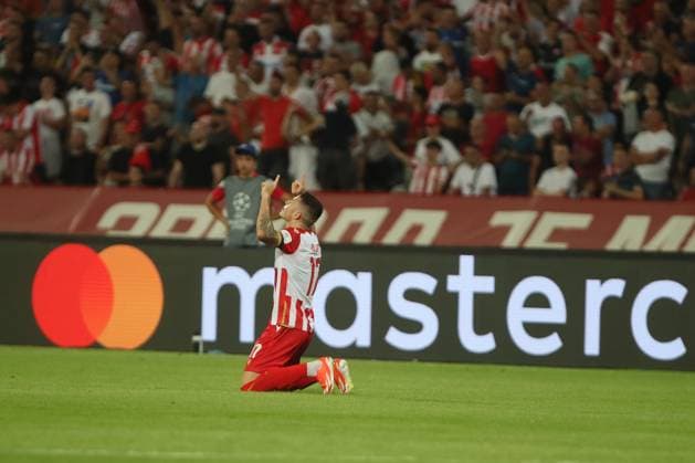 CRVENA ZVEZDA vs BODE GLIMT NIKITA KHAIKIN, Bodo Glimt football goalkeeper at the UEFA Champions League qualification match against Red Star at the Rajko Mitic Stadium, Belgrade 28.08.2024. Ivica Veselinov MN PRESS Football, Champions League, Red Star, Bodo Glimt, Qualifications Belgrade Stadion Rajko Mitic Serbia Copyright: xIvicaxVeselinovx xMNxPressx