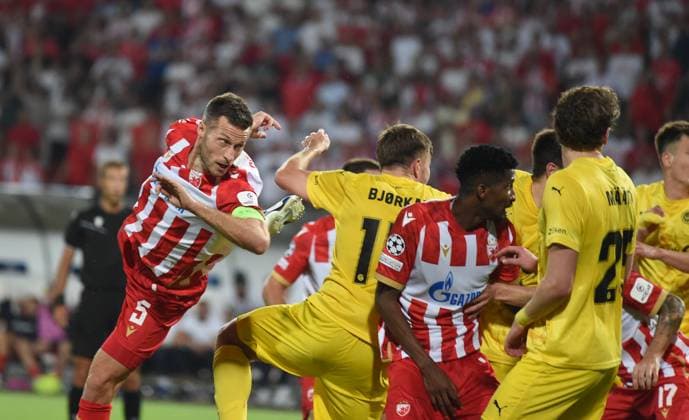 CRVENA ZVEZDA vs BODE GLIMT UROS SPAJIC Red Star football player at the UEFA Champions League qualification match against Bodo Glimt at the Rajko Mitic Stadium, Belgrade 28.08.2024. Nebojska Parausic MN PRESS Football, Champions League, Red Star, Bodo Glimt, Qualifications Belgrade Stadion Rajko Mitic Serbia Copyright: xIvicaxVeselinovx xMNxPressx