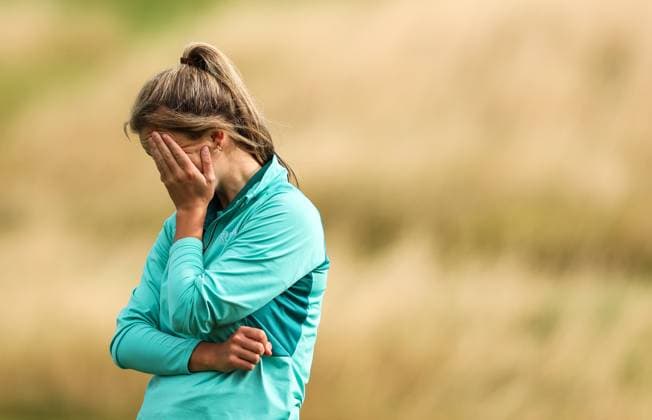 2024 KPMG Women s Irish Open, Carton House, Kildare 29 8 2024 Emma Fleming reacts Emma Fleming reacts 29 8 2024  Copyright: x INPHO BenxBradyx BB4_7863