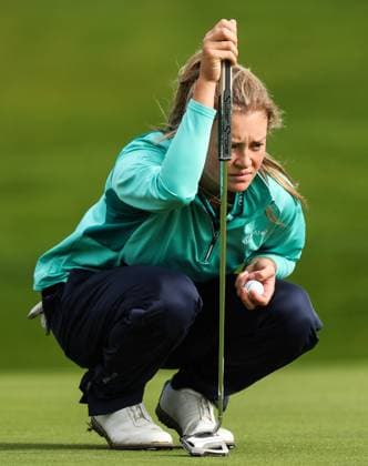 2024 KPMG Women s Irish Open, Carton House, Kildare 29 8 2024 Emma Fleming lines up a putt on the 13th green Emma Fleming lines up a putt on the 13th green 29 8 2024  Copyright: x INPHO BenxBradyx BB4_7864