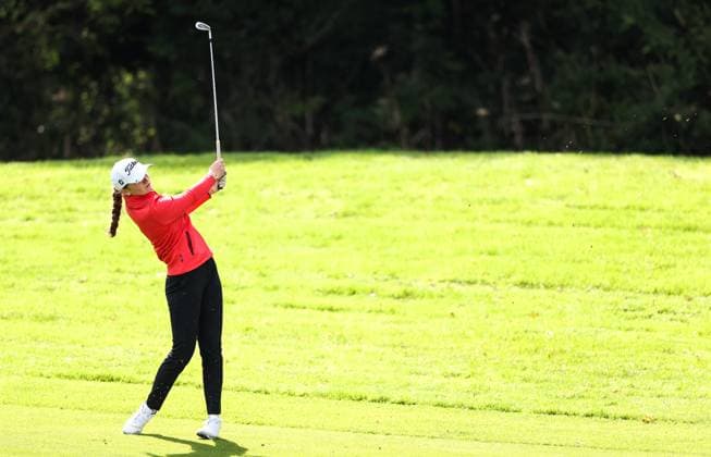 2024 KPMG Women s Irish Open, Carton House, Kildare 29 8 2024 Kate Dillon plays a shot on the 8th Kate Dillon plays a shot on the 8th 29 8 2024  Copyright: x INPHO BenxBradyx BB4_8130