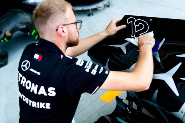 Sport Bilder des Tages Mercedes-AMG Petronas F1 Team, F1 Grand Prix of Italy at Autodromo Nazionale Monza on August 29, 2024 in Monza, Italy. (Photo by HOCH ZWEI) Monza Italy