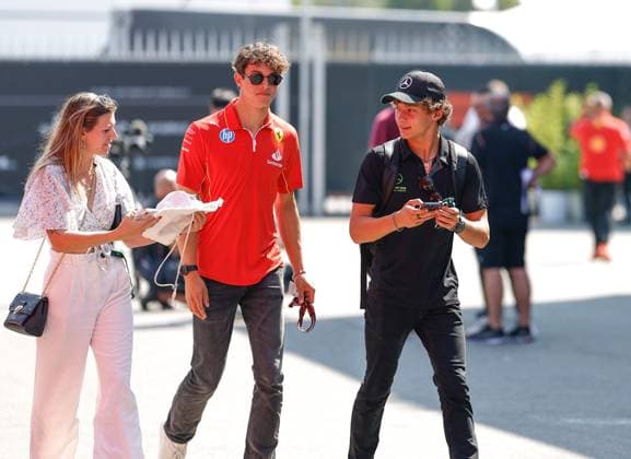 Oliver Bearman (GBR, Scuderia Ferrari HP), 12 Andrea Kimi Antonelli (ITA, Mercedes-AMG Petronas F1 Team), F1 Grand Prix of Italy at Autodromo Nazionale Monza on August 29, 2024 in Monza, Italy. (Photo by HOCH ZWEI) Monza Italy