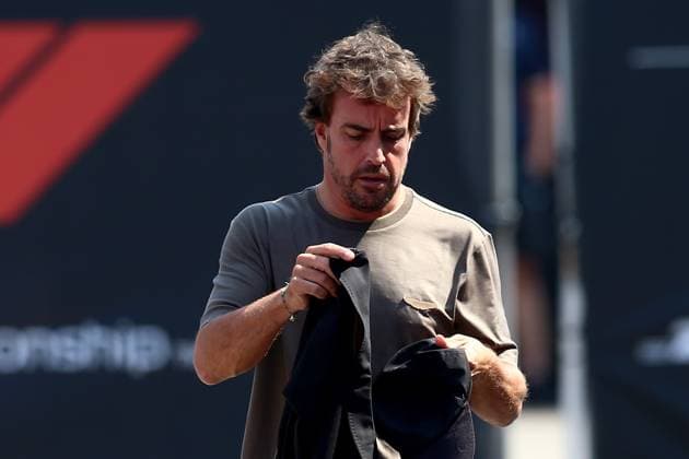 29.08.2024, xsvx, Motorsport FIA Formel 1, Großer Preis von Italien 2024 emspor, v.l. Fernando Alonso (Aston Martin) Startnummer 14 (FIA REGULATIONS PROHIBIT ANY USE OF PHOTOGRAPHS as IMAGE SEQUENCES and or QUASI-VIDEO) Monza