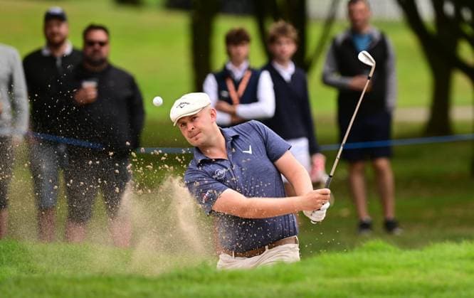 Harry Hall on the 1st Green from the bunker Betfred British Masters 2024, Day One, Golf, The Belfry, Sutton Coldfield, UK - 29 Aug 2024  Copyright: xGreigxCowie Shutterstockx 14672246cp