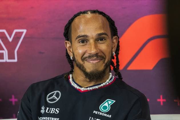 Sport Bilder des Tages Autodromo di Monza, Monza, Italy. 29.August.2024; Lewis Hamilton of Great Britain and Mercedes-AMG PETRONAS F1 Team attends the press conference, PK, Pressekonferenz during Formula One Italian Grand Prix  (264617037)
