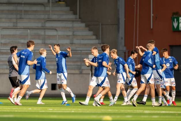 240829 Players of Molde during warmup ahead off the UEFA Europa League playoff between Elfsborg and Molde on August 29, 2024 in Boras. Photo: Jörgen Jarnberger BILDBYRAN COP 112 JJ0394 fotboll football soccer fotball uefa europa league playoff elfsborg molde bbeng Copyright: JÖRGENxJARNBERGER BB240829JJ003