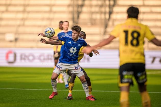 240829 Mads Enggard of Molde and Timothy Noor Ouma of Elfsborg during the UEFA Europa League playoff between Elfsborg and Molde on August 29, 2024 in Boras. Photo: Jörgen Jarnberger BILDBYRAN COP 112 JJ0394 fotboll football soccer fotball uefa europa league playoff elfsborg molde bbeng Copyright: JÖRGENxJARNBERGER BB240829JJ015