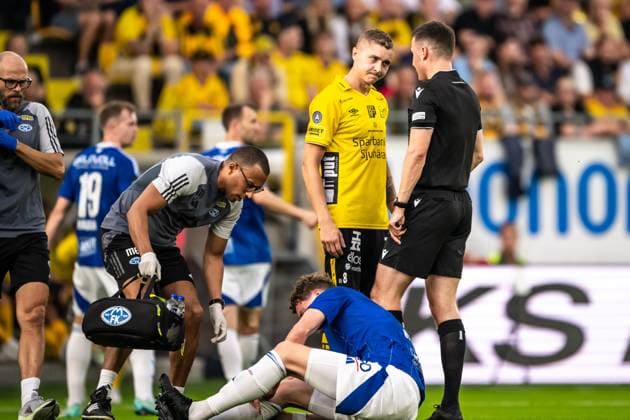240829 Sebastian Holmen of Elfsborg during the UEFA Europa League playoff between Elfsborg and Molde on August 29, 2024 in Boras. Photo: Jörgen Jarnberger BILDBYRAN COP 112 JJ0394 fotboll football soccer fotball uefa europa league playoff elfsborg molde bbeng Copyright: JÖRGENxJARNBERGER BB240829JJ021
