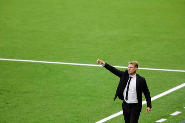 BORAS, SVERIGE 20240829 Elfsborgs tränare Oscar Hiljemark under torsdagens kvalmatch till Europa League mellan IF Elfsborg och Molde FK pa Boras Arena. BORAS SVERIGE x9200x