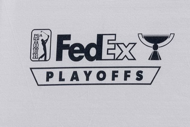 ATLANTA, GA - AUGUST 29: A general view of FedEx Cup signage during the opening round of the 2024 Tour Championship at on August 29, 2024 at East Lake Golf Club in Atlanta, Georgia. (Photo by Michael Wade Icon Sportswire) GOLF: AUG 29 PGA, Golf Herren FedExCup Playoffs - TOUR Championship EDITORIAL USE ONLY Icon08292406