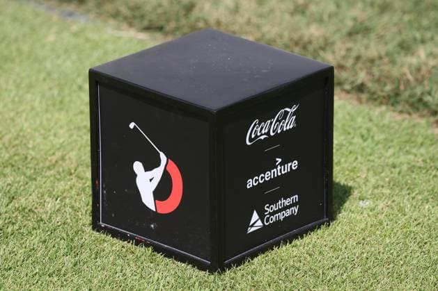 ATLANTA, GA - AUGUST 29: A general view of a Tour Championship tee box during the opening round of the 2024 Tour Championship at on August 29, 2024 at East Lake Golf Club in Atlanta, Georgia. (Photo by Michael Wade Icon Sportswire) GOLF: AUG 29 PGA, Golf Herren FedExCup Playoffs - TOUR Championship EDITORIAL USE ONLY Icon08292428