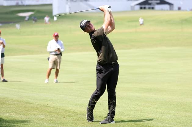 ATLANTA, GA - AUGUST 29: Viktor Hovland (NOR) during the opening round of the 2024 Tour Championship at on August 29, 2024 at East Lake Golf Club in Atlanta, Georgia. (Photo by Michael Wade Icon Sportswire) GOLF: AUG 29 PGA, Golf Herren FedExCup Playoffs - TOUR Championship EDITORIAL USE ONLY Icon08292432