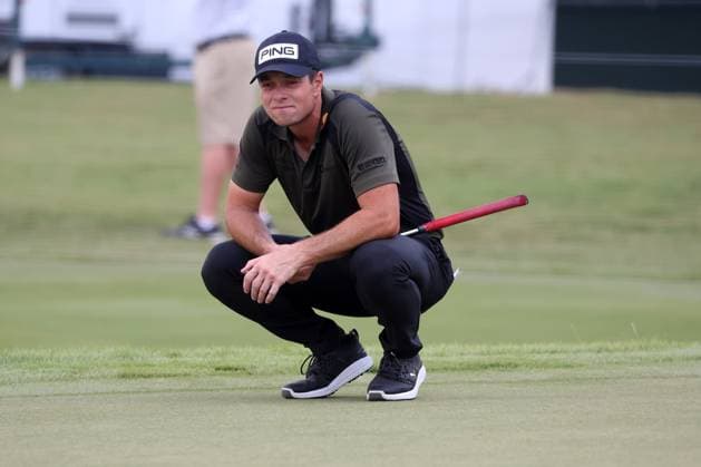 ATLANTA, GA - AUGUST 29: Viktor Hovland (NOR) during the opening round of the 2024 Tour Championship at on August 29, 2024 at East Lake Golf Club in Atlanta, Georgia. (Photo by Michael Wade Icon Sportswire) GOLF: AUG 29 PGA, Golf Herren FedExCup Playoffs - TOUR Championship EDITORIAL USE ONLY Icon08292433