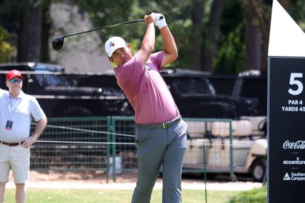 ATLANTA, GA - AUGUST 29: Byeong Hun An (KOR) during the opening round of the 2024 Tour Championship at on August 29, 2024 at East Lake Golf Club in Atlanta, Georgia. (Photo by Michael Wade Icon Sportswire) GOLF: AUG 29 PGA, Golf Herren FedExCup Playoffs - TOUR Championship EDITORIAL USE ONLY Icon08292436