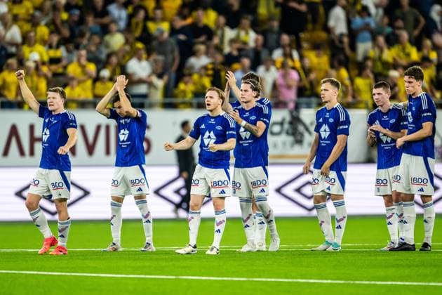 240829 Players of Molde at the penalty shoot out during the UEFA Europa League playoff between Elfsborg and Molde on August 29, 2024 in Boras. Photo: Jörgen Jarnberger BILDBYRAN COP 112 JJ0394 fotboll football soccer fotball uefa europa league playoff elfsborg molde bbeng Copyright: JÖRGENxJARNBERGER BB240829JJ047