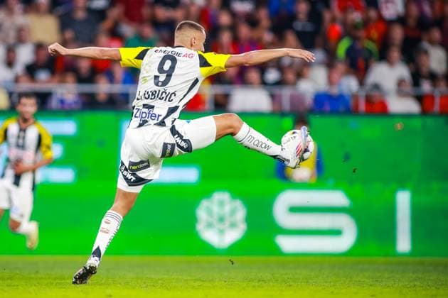 SOCCER - UEFA EL, Bucharest vs LASK BUCHAREST,ROMANIA,29.AUG.24 - SOCCER - UEFA Europa League, qualification, FCSB Bucharest vs Linzer ASK. Image shows Marin Ljubicic (LASK).  GEPAxpictures xManuelxBinder