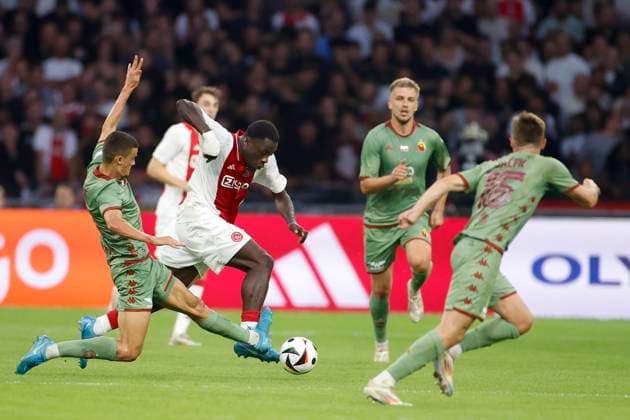 AMSTERDAM, 29-08-2024 , JohanCruyff Arena, Europa League Play Offs, season 2024 2025, Ajax- Jagiellonia Bialystok. Ajax player Brian Brobbey Ajax - Jagiellonia Bialystok  x26143785x Copyright: