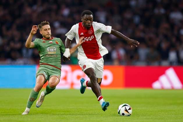 AMSTERDAM, 29-08-2024 , JohanCruyff Arena, Europa League Play Offs, season 2024 2025, Ajax- Jagiellonia Bialystok. Ajax player Brian Brobbey Ajax - Jagiellonia Bialystok  x26143817x Copyright: