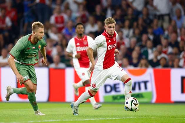AMSTERDAM, 29-08-2024 , JohanCruyff Arena, Europa League Play Offs, season 2024 2025, Ajax- Jagiellonia Bialystok. Ajax player Kenneth Taylor Ajax - Jagiellonia Bialystok  x26143919x Copyright: