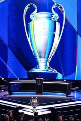 29th of August 2024 - UEFA CHAMPIONS LEAGUE KICK OFF 2024 2025 - DRAW LOTTERY WITH AI - FORUM GRIMALDI An illustration with The Champions League trophy MONACO MONACO Copyright: xSPORTPIXPRESSx xFREDxPORCUx