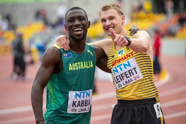 Sport Themen der Woche KW35 Sport Bilder des Tages Nils LEIFERT (LAC Quelle Fuerth) , GERMANY, 110 Meter Hurdles Men PER, Leichtathletik, Athletics, U20 World Athletics Championships Lima 24, U20 Leichtathletik Weltmeisterschaften, 29.08.2024, PER, Leichtathletik, Athletics, U20 World Athletics Championships Lima 24, U20 Leichtathletik Weltmeisterschaften, 29.08.2024, Lima *** Nils LEIFERT LAC Quelle Fuerth , GERMANY, 110 Meter Hurdles Men PER, Leichtathletik, Athletics, U20 World Athletics Championships Lima 24, U20 World Athletics Championships, 29 08 2024, PER, Leichtathletik, Athletics, U20 World Athletics Championships Lima 24, U20 World Athletics Championships, 29 08 2024, Lima Copyright: xJanxPapenfussx EP_JPS