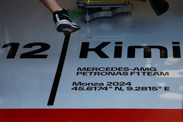 F1 Italian Grand Prix 2024 Practice 1 Mercedes garage before first practice ahead of the Formula 1 Italian Grand Prix at Autodromo Nazionale di Monza in Monza, Italy on August 30, 2024. Monza Italy  Copyright: xJakubxPorzyckix originalFilename:porzycki-f1italia240830_npxmt.jpg