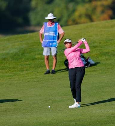 30th August 2024; The O& x2019;Meara Course at Carton House, Maynooth, County Kildare, Ireland; KPMG Womens Irish Open Golf, Round 2; Trichat Cheenglab (THA) takes a practice swing on the 12th fairway  ActionPlus12687061 PeterxFitzpatrick