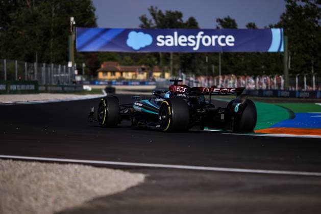 63 George Russell (GBR, Mercedes-AMG Petronas F1 Team), F1 Grand Prix of Italy at Autodromo Nazionale Monza on August 30, 2024 in Monza, Italy. (Photo by HOCH ZWEI) Monza Italy