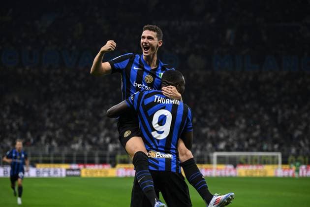 Sport Themen der Woche KW35 Sport Bilder des Tages Mg Milano 30 08 2024 - campionato di calcio serie A Inter-Atalanta foto Matteo Gribaudi Image nella foto: esultanza gol Marcus Thuram 