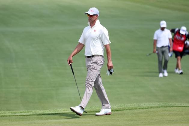 ATLANTA, GA - AUGUST 30: Adam Scott (AUS) during the second round of the 2024 FedExCup Playoffs Tour Championship on August 30, 2024 at East Lake Golf Club in Atlanta, Georgia. (Photo by Michael Wade Icon Sportswire) GOLF: AUG 30 PGA, Golf Herren FedExCup Playoffs - TOUR Championship EDITORIAL USE ONLY Icon08302473