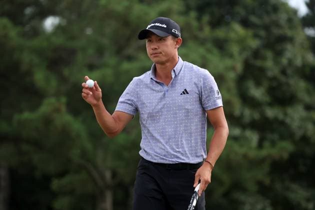 ATLANTA, GA - AUGUST 30: Colin Morikawa (USA) during the second round of the 2024 FedExCup Playoffs Tour Championship on August 30, 2024 at East Lake Golf Club in Atlanta, Georgia. (Photo by Michael Wade Icon Sportswire) GOLF: AUG 30 PGA, Golf Herren FedExCup Playoffs - TOUR Championship EDITORIAL USE ONLY Icon08302492