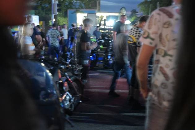 RECORD DATE NOT STATED Glemseck 101 ist eines der grössten Motorradtreffen in Europa. An der früheren Solitude Rennstrecke zwischen Stuttgart und Leonberg treffen sich hier hunderte Motorradfans Ende August.
