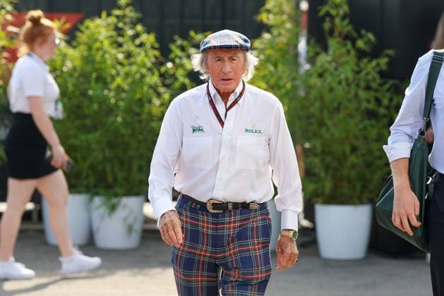 Rennfahrerlegende Sir Jackie Stewart kommt im Fahrerlager, Paddock an, 3 Freies Training, Grosser Preis von Italien, Motorsport, Herren, Formel 1, 31.08.2024 Monza Lombardei Italien