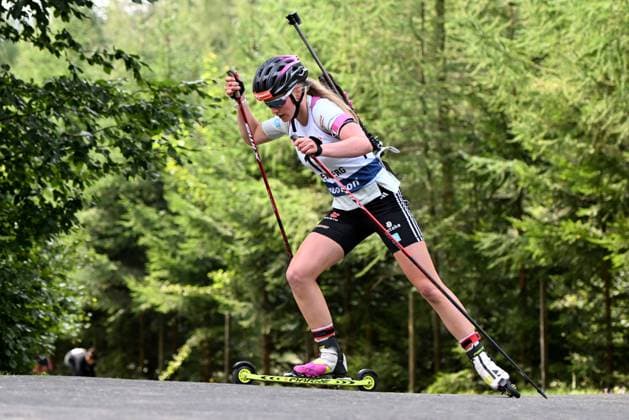 Sport Themen der Woche KW35 31.08.2024, Altenberg, Deutschland (GER): TANNHEIMER Julia DAV Ulm Biathlon, Deutsche Meisterschaft, Sprint Damen 7,5 km *** 31 08 2024, Altenberg, Germany (GER): sprint women 7,5 km Biathlon, German Championships,