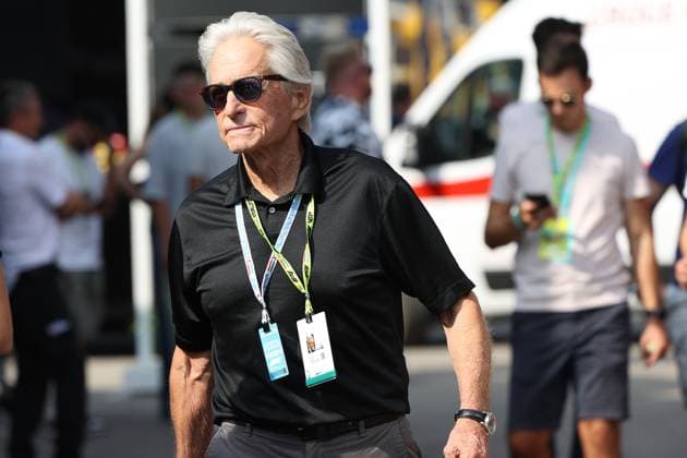 31.08.2024, xsvx, Motorsport FIA Formel 1, Großer Preis von Italien 2024 emspor, v.l. Schauspieler Michael Douglas (FIA REGULATIONS PROHIBIT ANY USE OF PHOTOGRAPHS as IMAGE SEQUENCES and or QUASI-VIDEO) Monza