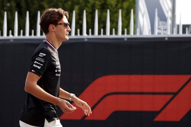 31.08.2024, xsvx, Motorsport FIA Formel 1, Großer Preis von Italien 2024 emspor, v.l. George Russell (Mercedes AMG Petronas) Startnummer 63 (FIA REGULATIONS PROHIBIT ANY USE OF PHOTOGRAPHS as IMAGE SEQUENCES and or QUASI-VIDEO) Monza