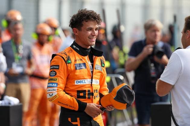 Pole-Position beim Rennen, Lando Norris (McLaren), Qualifying, Grosser Preis von Italien, Motorsport, Herren, Formel 1, 31.08.2024 Monza Lombardei Italien