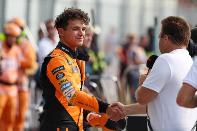 Pole-Position beim Rennen, Lando Norris (McLaren), Qualifying, Grosser Preis von Italien, Motorsport, Herren, Formel 1, 31.08.2024 Monza Lombardei Italien